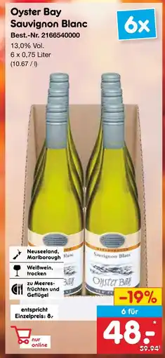 Netto Marken-Discount Oyster bay sauvignon blanc Angebot