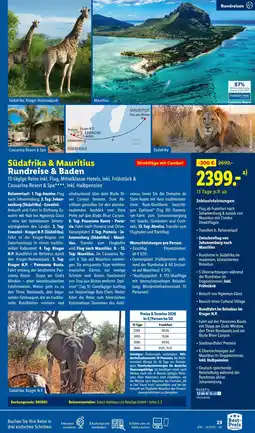Lidl Select holidays südafrika & mauritius rundreise & baden Angebot