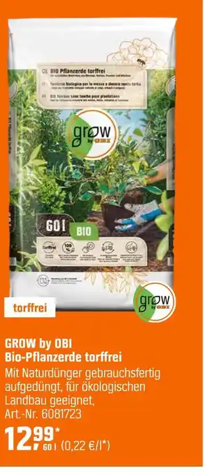 OBI Grow by obi bio-pflanzerde torffrei Angebot