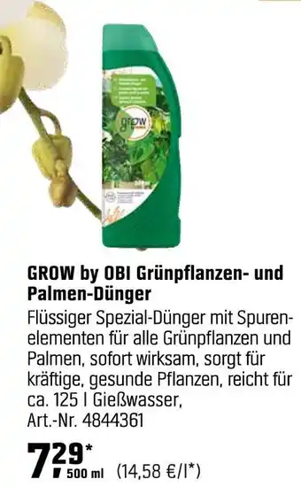OBI Grow by obi grünpflanzen- und palmen-dünger Angebot