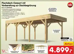 Netto Marken-Discount Weka flachdach-carport mit vorbereitung zur dachbegrünung Angebot