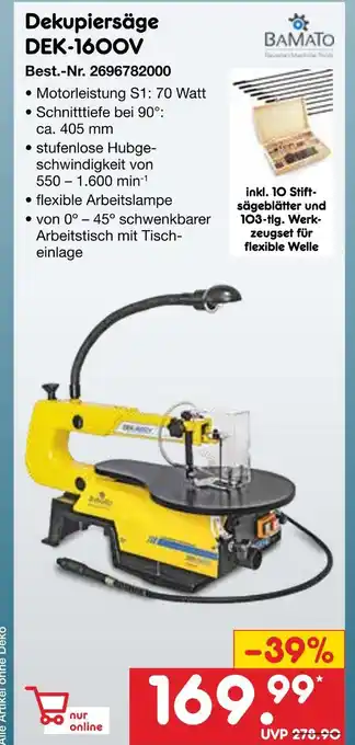 Netto Marken-Discount Bamato dekupiersäge dek-16oov Angebot