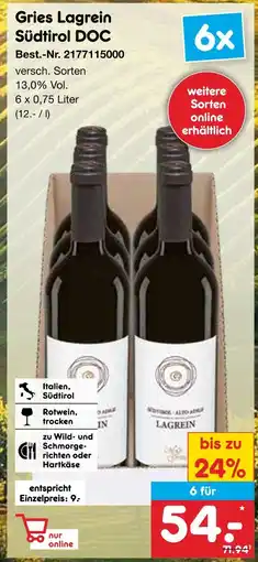 Netto Marken-Discount Gries lagrein südtirol doc Angebot