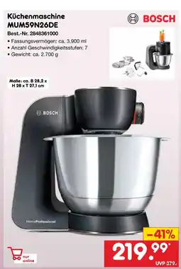 Netto Marken-Discount Bosch küchenmaschine mum59n26de Angebot