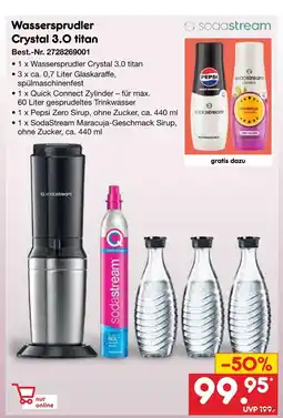 Netto Marken-Discount Sodastream wassersprudler crystal 3.0 titan Angebot