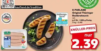 Kaufland K-purland original thüringer rostbratwurst Angebot