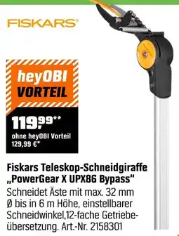 OBI Fiskars teleskop-schneidgiraffe powergear x upx86 bypass Angebot