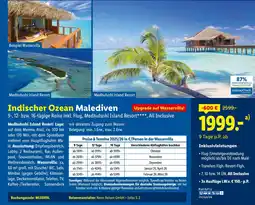 Lidl Neon reisen gmbh indischer ozean malediven - medhufushi island resort Angebot