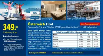 Lidl Kosis sports lifestyle hotel österreich tirol Angebot