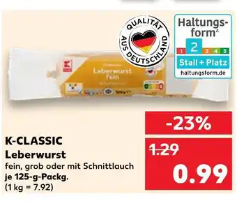 Kaufland K-classic leberwurst Angebot