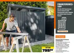 OBI Floraworld metall-gerätehaus mit oberlichtern Angebot