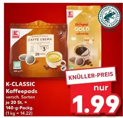 Kaufland K-classic kaffeepads caffè crema Angebot