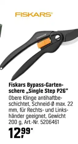 OBI Fiskars bypass-gartenschere single step p26 Angebot