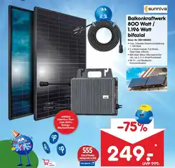 Netto Marken-Discount Sunniva balkonkraftwerk 800 watt / 1.196 watt bifazial Angebot