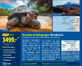 Lidl Ecuador & galapagos rundreise Angebot