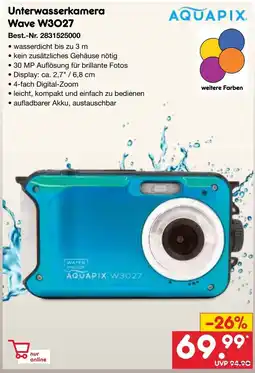 Netto Marken-Discount AQUAPIX Unterwasserkamera Wave W3027 Angebot