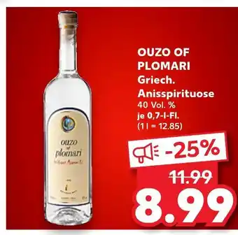 Kaufland Ouzo of plomari griech. anisspirituose Angebot