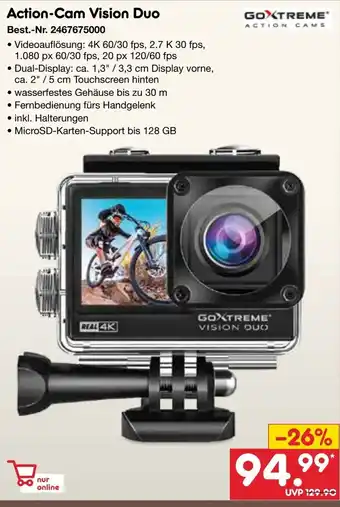 Netto Marken-Discount GOXTREME Action-Cam Vision Duo Angebot
