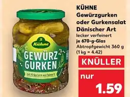 Kaufland Kühne gewürzgurken Angebot