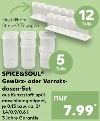 Kaufland SPICE&SOUL Gewürz- oder Vorratsdosen-Set Angebot