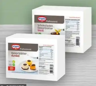 Handelshof Dr. Oetker Schokoladen Dekorblätter Angebot