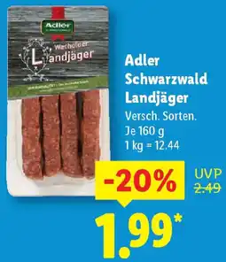 Lidl Adler Schwarzwald Landjäger Angebot