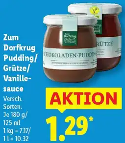 Lidl Zum Dorfkrug Pudding/ Grütze/ Vanillesauce Angebot