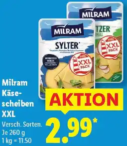 Lidl Milram Käsescheiben XXL Angebot