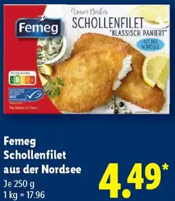 Lidl Femeg Schollenfilet aus der Nordsee Angebot