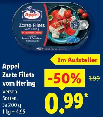 Lidl Appel Zarte Filets vom Hering Angebot