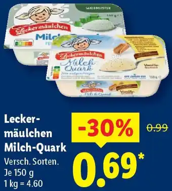 Lidl Leckermäulchen Milch-Quark Angebot