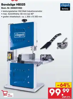 Netto Marken-Discount scheppach Bandsäge HBS25 Angebot