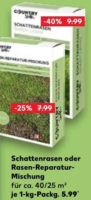 Kaufland COUNTRY Side Schattenrasen oder Rasen-Reparatur Mischung Angebot