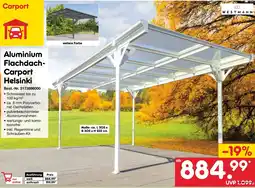 Netto Marken-Discount WESTMANN Aluminium Flachdach- Carport Helsinki Angebot
