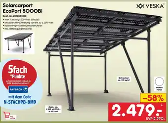 Netto Marken-Discount VESKA Solarcarport EcoPort 5000Bi Angebot
