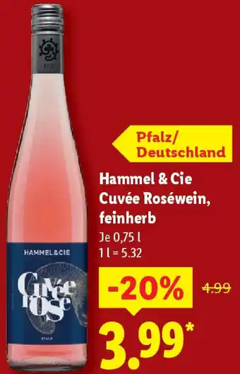 Lidl Hammel & Cie Cuvée Roséwein, feinherb Angebot