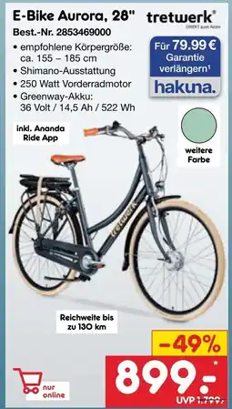 Netto Marken-Discount tretwerk E-Bike Aurora, 28" Angebot