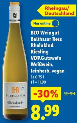 Lidl BIO Weingut Balthasar Ress Rheinkind Riesling VDP.Gutswein Weißwein, feinherb, vegan Angebot