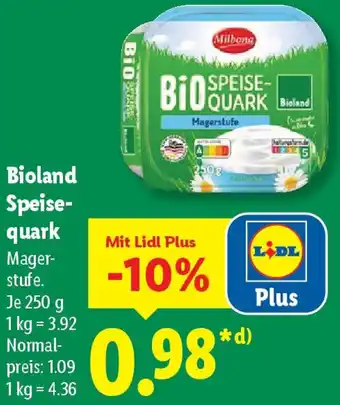 Lidl Bioland Speisequark Angebot