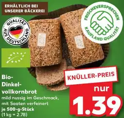 Kaufland Bio- Dinkel- vollkornbrot Angebot