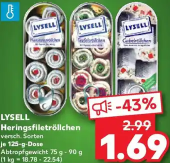 Kaufland LYSELL Heringsfiletröllchen Angebot