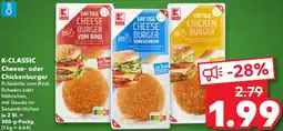 Kaufland K-CLASSIC Cheese- oder Chickenburger Angebot