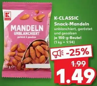 Kaufland K-CLASSIC Snack-Mandeln Angebot