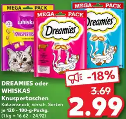 Kaufland DREAMIES oder WHISKAS Knuspertaschen Angebot