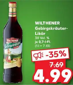 Kaufland WILTHENER Gebirgskräuter- Likör Angebot