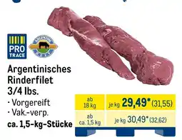 METRO Argentinisches Rinderfilet 3/4 lbs. Angebot
