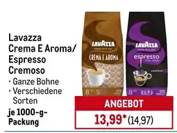 METRO Lavazza Crema E Aroma/ Espresso Cremoso Angebot