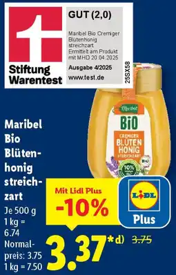 Lidl Maribel Bio Blütenhonig streichzart Angebot