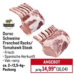 METRO Duroc Schweine Frenched Racks/ Tomahawk Steak Angebot