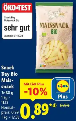 Lidl Snack Day Bio Maissnack Angebot